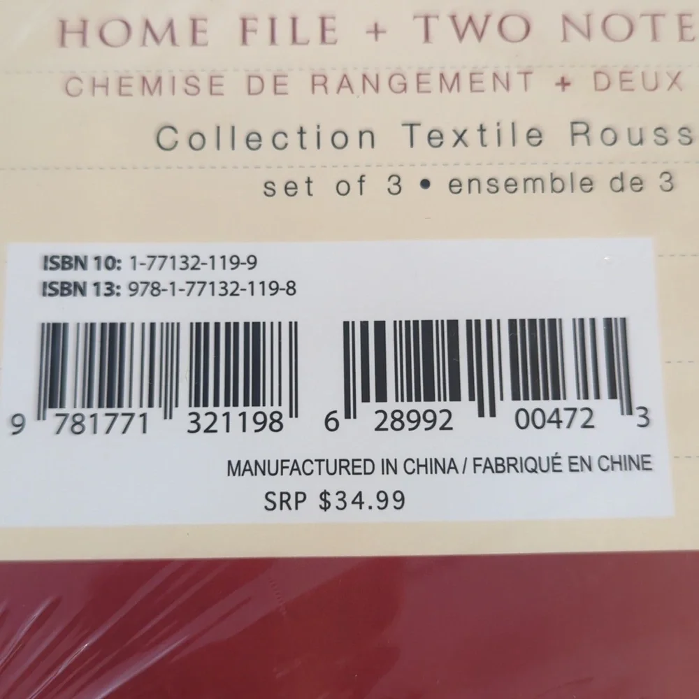 Russet Textile Collection Home File + Two Notebooks
